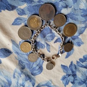 Stirling coin bracelets